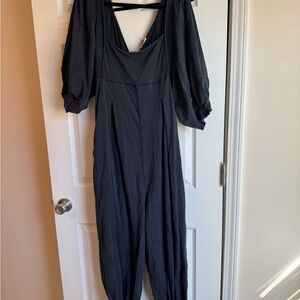 Free People Charcoal Gray Top